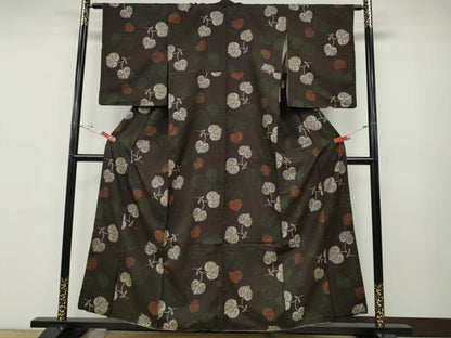 平和屋着物●本場大島紬　葵　割込み絣　正絹　逸品　CABD7252ut