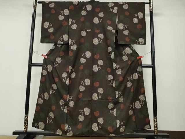 平和屋着物●本場大島紬　葵　割込み絣　正絹　逸品　CABD7252ut