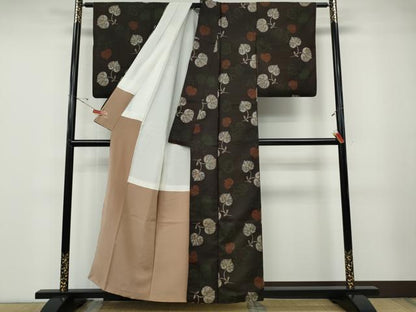 平和屋着物●本場大島紬　葵　割込み絣　正絹　逸品　CABD7252ut
