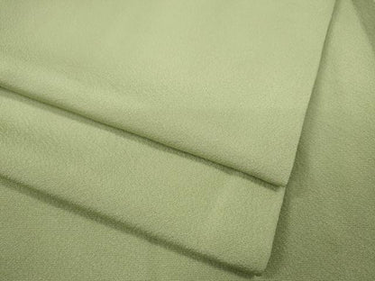平和屋着物●上質な色無地　若菜色　正絹　逸品　CABD7255ut