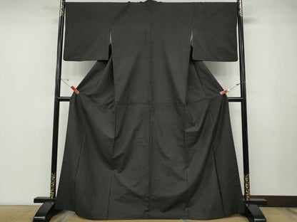 平和屋着物●本場大島紬　7マルキ　十字絣　正絹　逸品　CABD7263ut