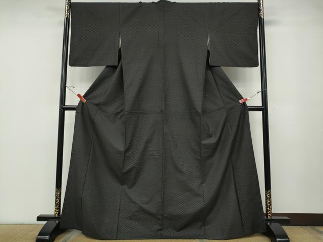 平和屋着物●本場大島紬　7マルキ　十字絣　正絹　逸品　CABD7263ut