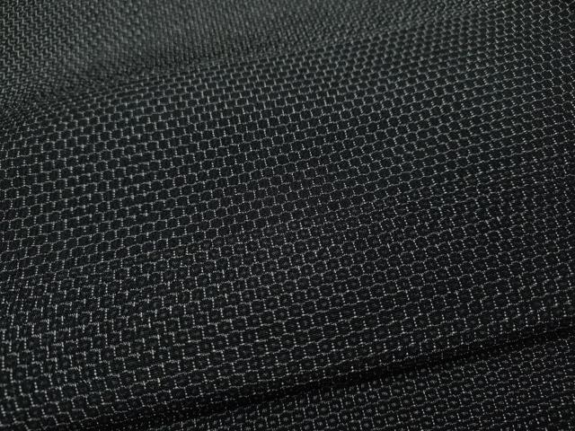 平和屋着物●塩沢亀甲絣　110亀甲　横段文　証紙付き　正絹　逸品　CABD7264ut