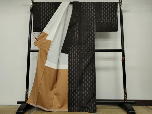 平和屋着物●手織苑　本場米琉　置賜紬　吉祥文　証紙付き　正絹　逸品　CABD7265ut