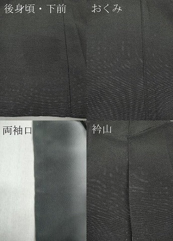 平和屋着物●江戸小紋　彫士：双光　染士：伊智郎　角通し　黒地　正絹　逸品　CABD7277ut