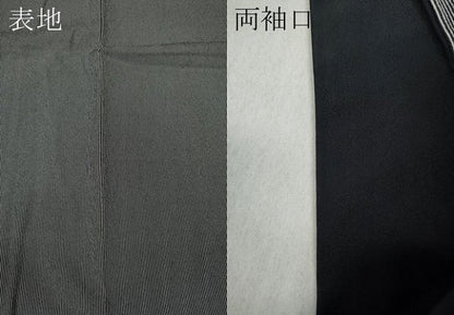 平和屋着物●江戸小紋　万筋　黒色×白鼠色　正絹　逸品　CABD7279ut