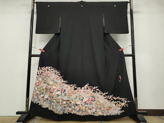 平和屋着物●豪華黒留袖　友禅　作家物　光悦寺　正絹　逸品　CABD7282ut