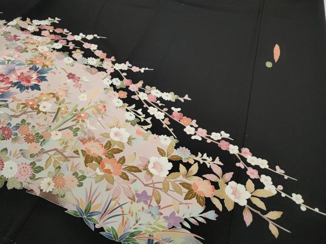平和屋着物●豪華黒留袖　友禅　作家物　光悦寺　正絹　逸品　CABD7282ut