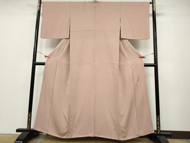平和屋着物●本加賀友禅作家　柿本市郎監修　小紋　舞花文　正絹　逸品　CABD7288ut