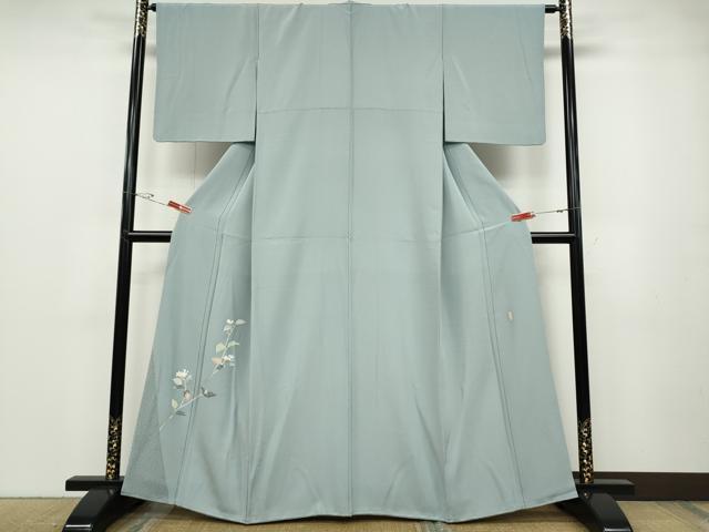 平和屋着物●本加賀友禅作家　成竹登茂男　色留訪問着　枝花文　正絹　逸品　CABD7289ut