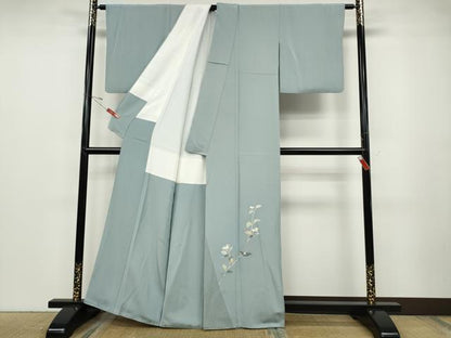 平和屋着物●本加賀友禅作家　成竹登茂男　色留訪問着　枝花文　正絹　逸品　CABD7289ut