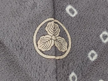 平和屋着物●訪問着　絞り　刺繍　雪輪草花文　金彩　正絹　逸品　CABD7293ut