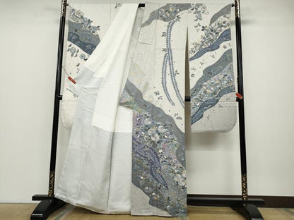 平和屋着物●訪問着　辻が花　金銀彩　正絹　逸品　CABD7296ut