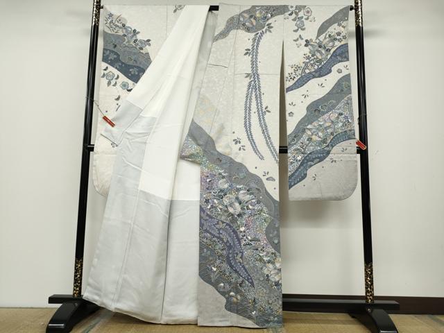 平和屋着物●訪問着　辻が花　金銀彩　正絹　逸品　CABD7296ut