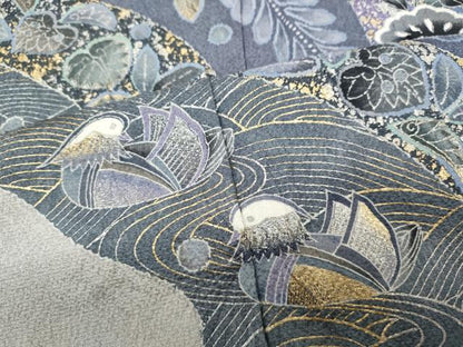 平和屋着物●訪問着　辻が花　金銀彩　正絹　逸品　CABD7296ut