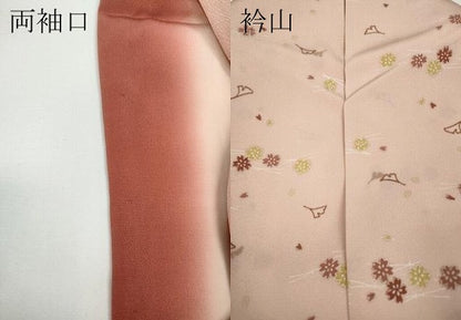 平和屋着物●上質な小紋　こぼれ松葉　舞桜文　正絹　逸品　CABD7299ut