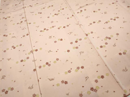 平和屋着物●上質な小紋　こぼれ松葉　舞桜文　正絹　逸品　CABD7299ut