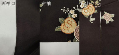 平和屋着物●上質な小紋　舞花文　金彩　正絹　逸品　CABD7305ut
