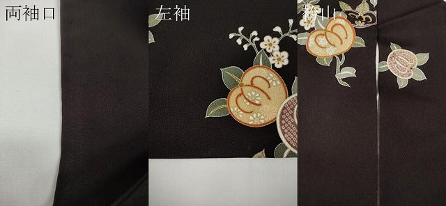 平和屋着物●上質な小紋　舞花文　金彩　正絹　逸品　CABD7305ut