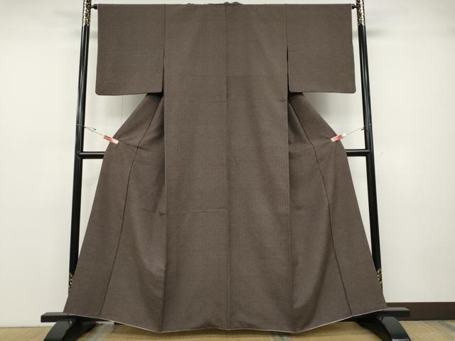 平和屋着物●青山みとも　紬　鹿の子文　正絹　逸品　CABD7308ut
