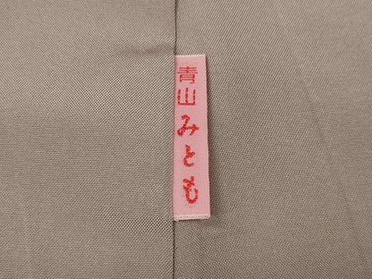 平和屋着物●青山みとも　紬　鹿の子文　正絹　逸品　CABD7308ut