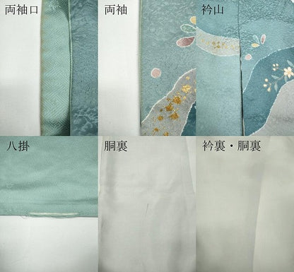 平和屋着物●訪問着　道長鴛鴦花文　金彩　正絹　逸品　CABD7310ut