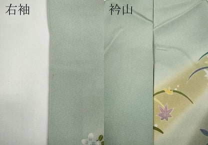 平和屋着物●訪問着　友禅　熨斗風景草花文　暈し染め　正絹　逸品　CABD7311ut