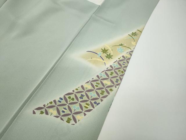 平和屋着物●訪問着　友禅　熨斗風景草花文　暈し染め　正絹　逸品　CABD7311ut