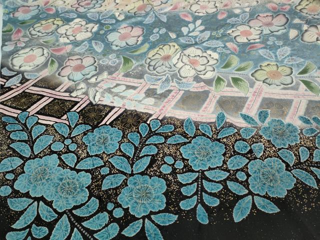 平和屋着物●豪華振袖　辻が花　絞り　暈し染め　銀通し地　正絹　逸品　CABD7315ut
