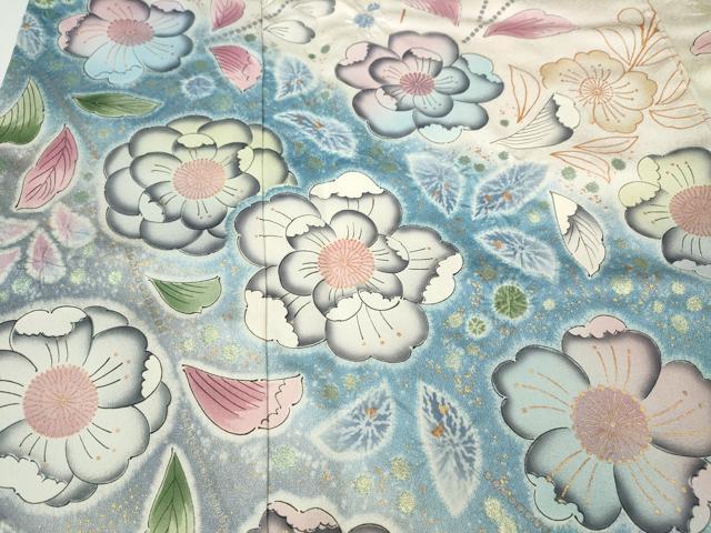 平和屋着物●豪華振袖　辻が花　絞り　暈し染め　銀通し地　正絹　逸品　CABD7315ut