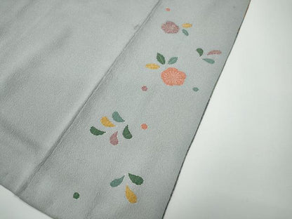 平和屋着物●訪問着　松皮菱鴛鴦花文　金彩　正絹　逸品　CABD7317ut