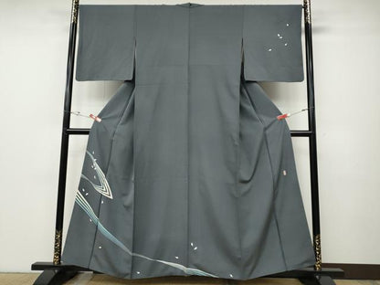 平和屋着物●訪問着　友禅　作家物　流水舞桜文　正絹　逸品　CABD7319ut