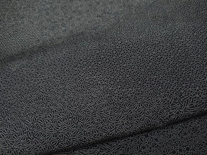 平和屋着物●江戸小紋　雲取り寄せ小紋柄　黒地　正絹　逸品　未使用　CABD7320ut