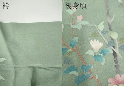 平和屋着物●訪問着　友禅　作家物　草花文　暈し染め　正絹　逸品　未使用　CABD7323ut