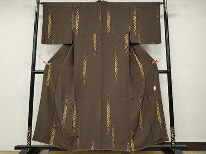 平和屋着物●東京友禅　菅有鬼一　小紋　舞花文　金彩　さが美扱い　正絹　逸品　CABD7324ut