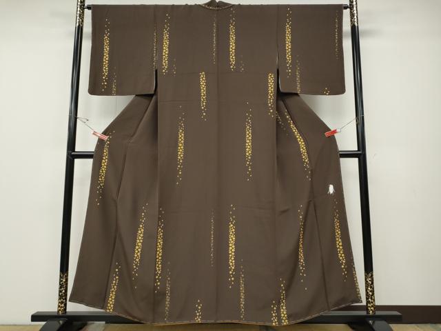 平和屋着物●東京友禅　菅有鬼一　小紋　舞花文　金彩　さが美扱い　正絹　逸品　CABD7324ut
