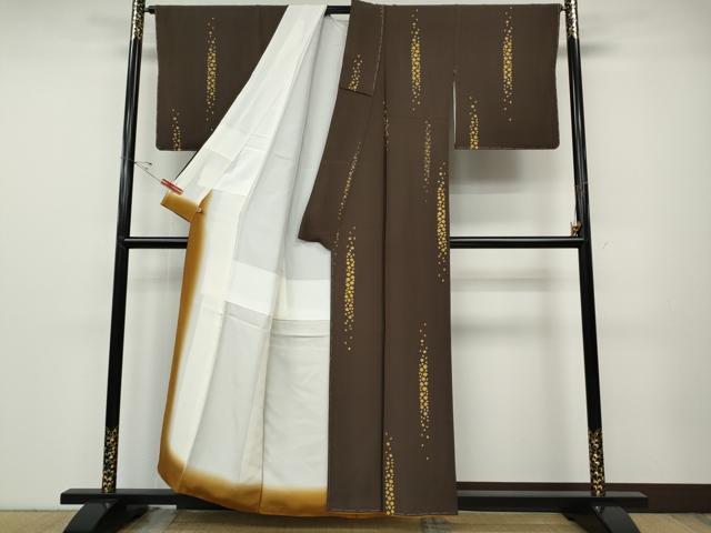 平和屋着物●東京友禅　菅有鬼一　小紋　舞花文　金彩　さが美扱い　正絹　逸品　CABD7324ut