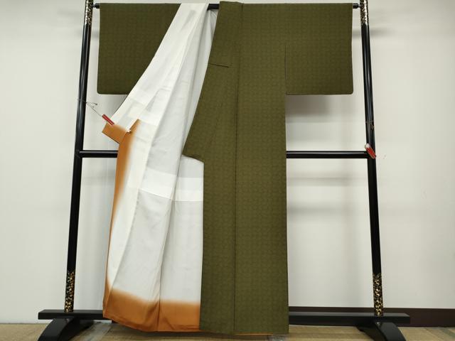 平和屋着物●重要無形文化財　人間国宝　中村勇二郎　江戸小紋　古代菊　正絹　逸品　CABD7325ut
