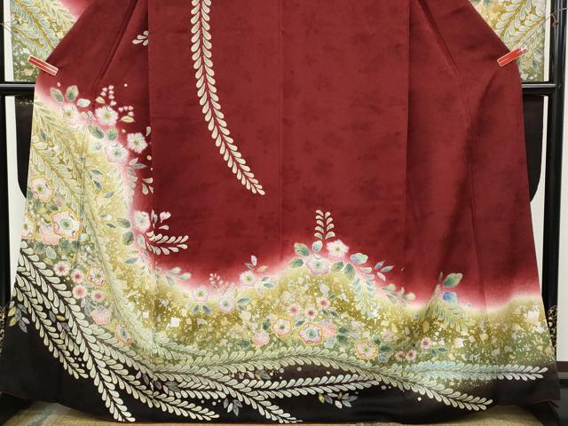 平和屋着物●豪華振袖　辻が花　暈し染め　金銀彩　やまと誂製　正絹　逸品　CABD7326ut