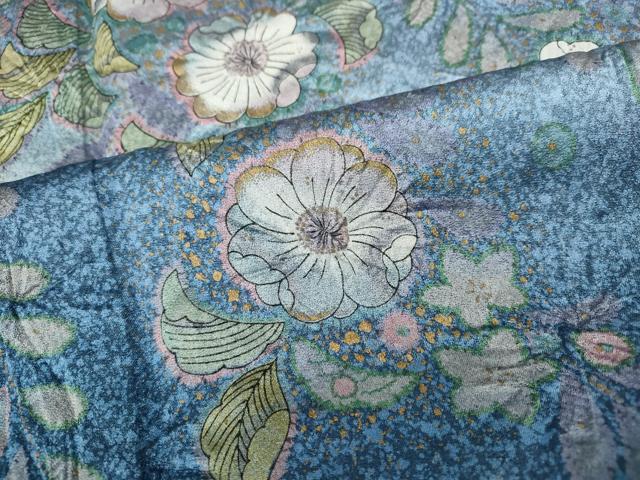 平和屋着物●訪問着　辻が花　絞り　暈し染め　金彩　正絹　逸品　CABD7328ut