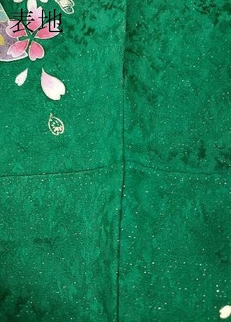 平和屋着物●豪華振袖　刺繍　舞花文　暈し染め　銀通し地　正絹　逸品　CABD7329ut