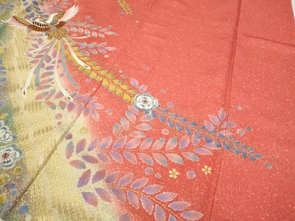 平和屋着物●豪華振袖　辻が花　鳳凰　暈し染め　金彩　正絹　逸品　CABD7330ut