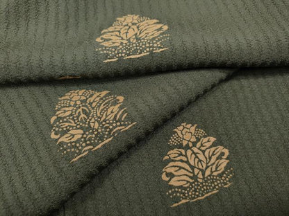 平和屋着物●上質な小紋　印伝　吉祥花文　正絹　逸品　未使用　CABD7333ut