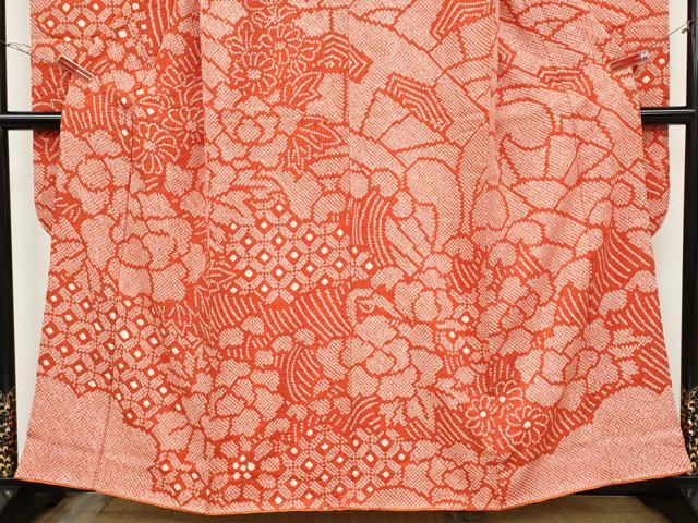 平和屋着物●豪華振袖　総絞り　舞花文　正絹　逸品　CABD7337ut