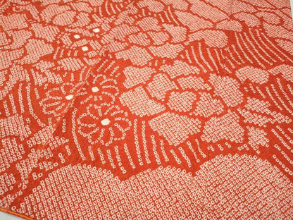 平和屋着物●豪華振袖　総絞り　舞花文　正絹　逸品　CABD7337ut