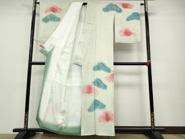 平和屋着物●訪問着　総絞り　松文　正絹　逸品　CABD7338ut