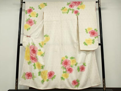 平和屋着物●豪華振袖　総絞り　舞花文　正絹　逸品　CABD7342ut