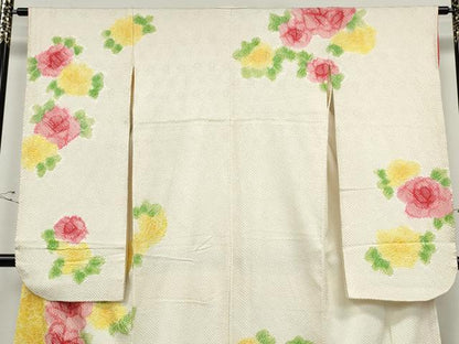平和屋着物●豪華振袖　総絞り　舞花文　正絹　逸品　CABD7342ut