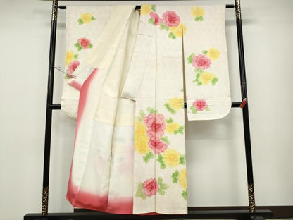 平和屋着物●豪華振袖　総絞り　舞花文　正絹　逸品　CABD7342ut