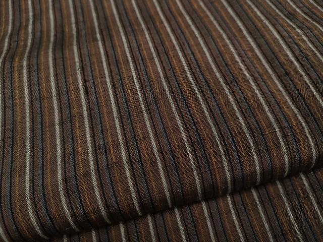 平和屋着物●上質な紬　縞　正絹　逸品　CABD7344ut
